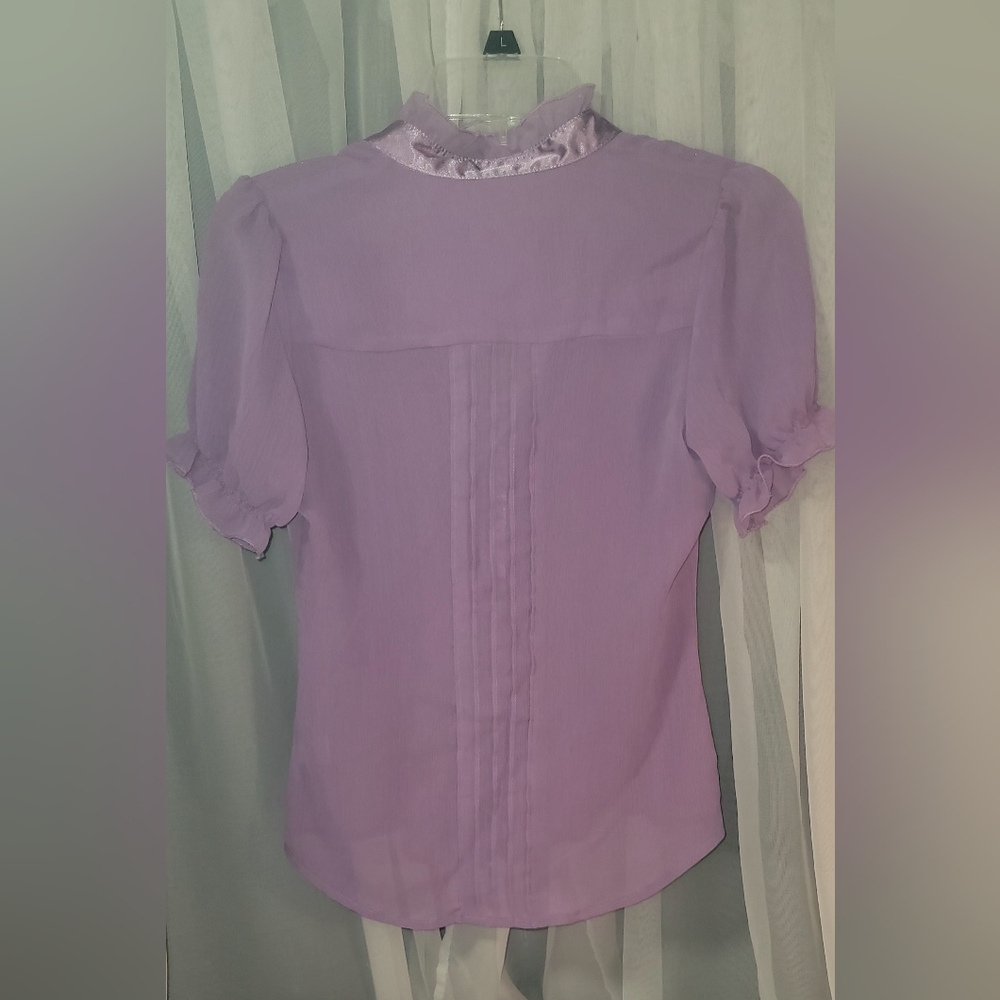 Mustard Seed Lavender Ruffle Blouse - Picture 3 of 3